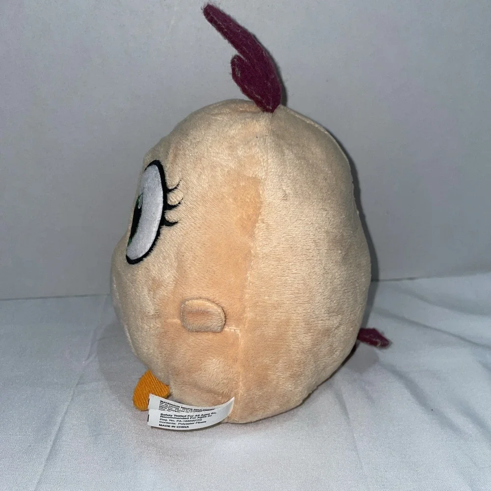Toy Factory Angry Birds Hatchling Plush Orange Bird Green Eyes Toy